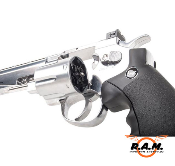 Dan Wesson 6'' Revolver, 6mm, silber