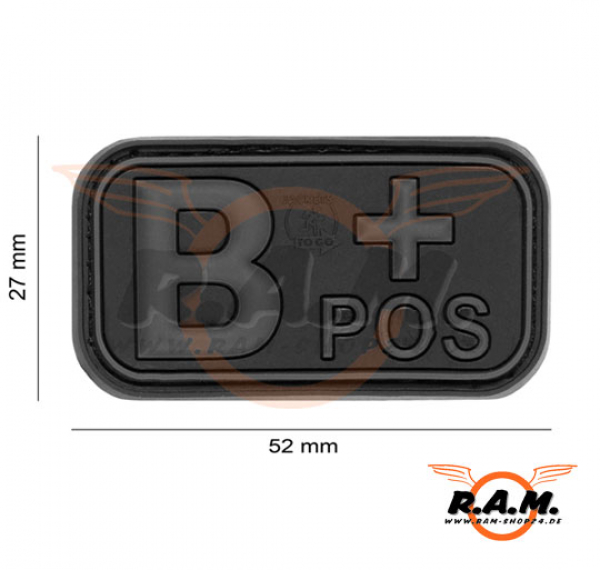 Bloodtype Rubber Patch B Pos