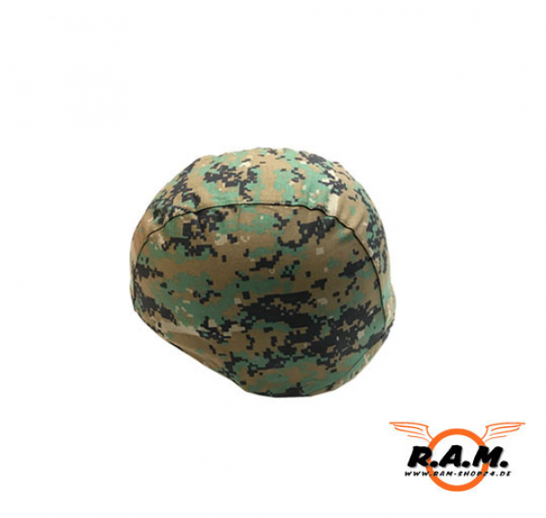 Universal Helmbezug, Digital Woodland / Marpat, von SOLIDCORE, 100% Baumwolle