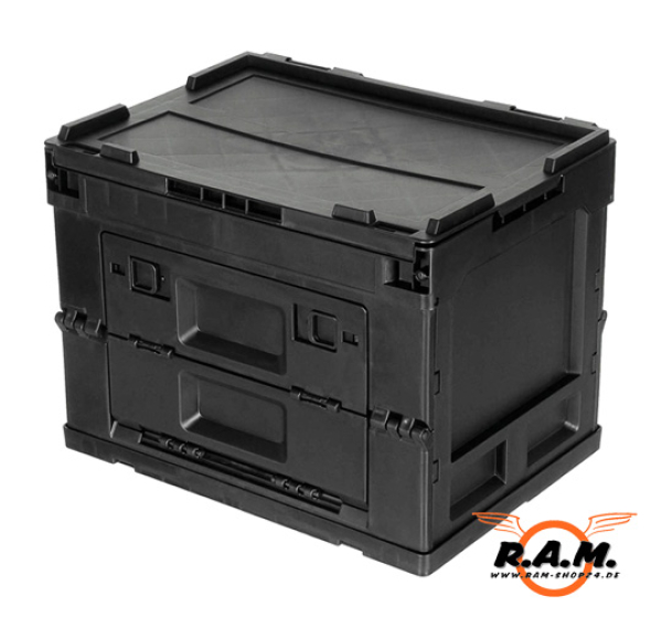 faltbare Klappbox, Transportbox in schwarz, 20l