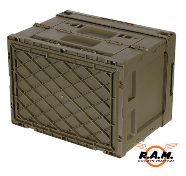 faltbare Klappbox, Transportbox in oliv, 20l