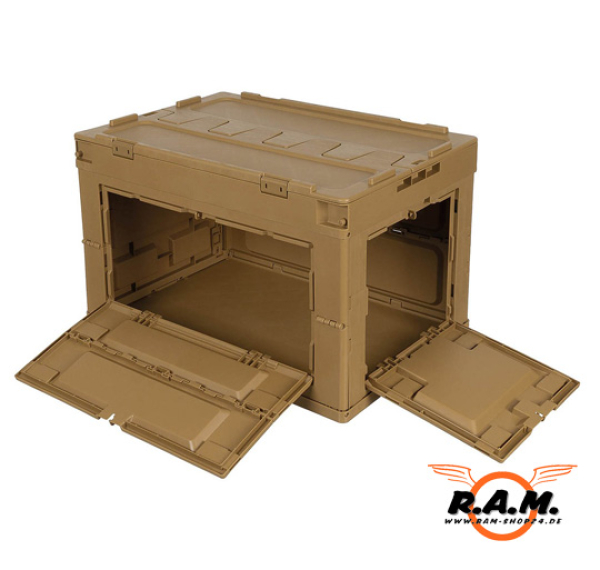 faltbare Klappbox, Transportbox in khaki, 60l