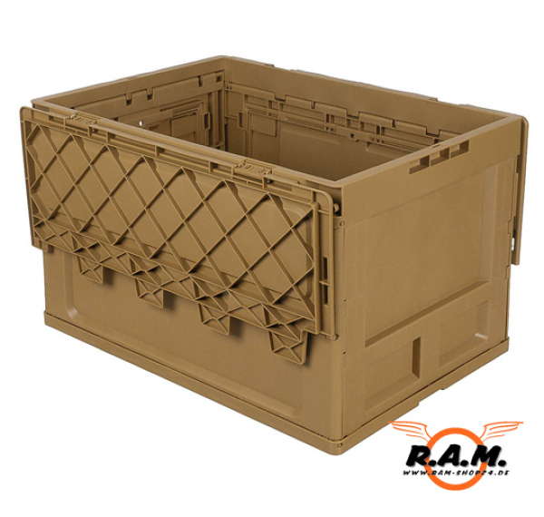 faltbare Klappbox, Transportbox in khaki, 60l