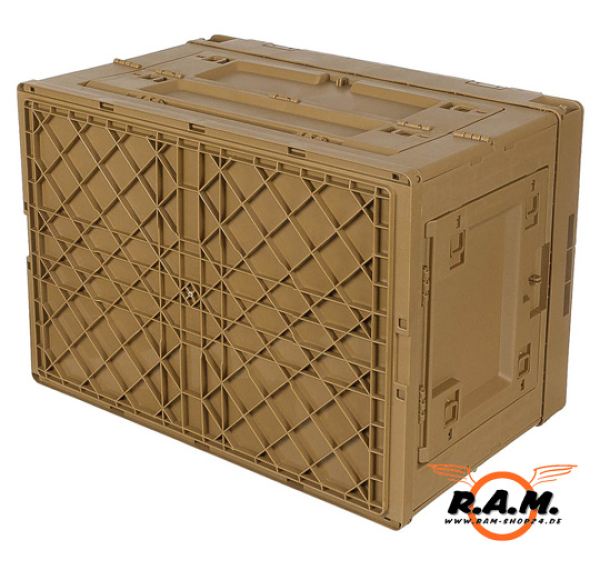faltbare Klappbox, Transportbox in khaki, 60l