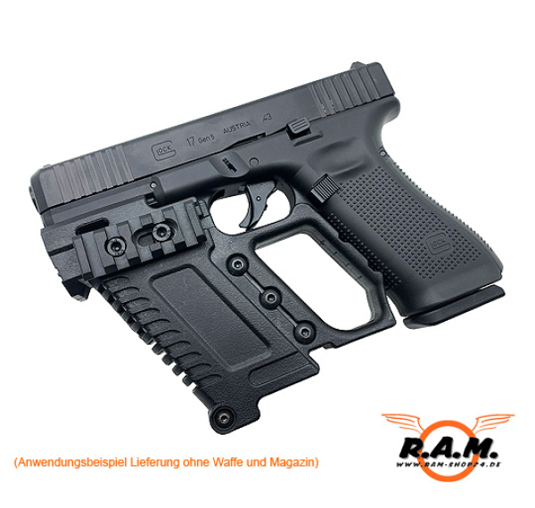 Pistol Conversion Grip COMBAT, schwarz passend für Glock