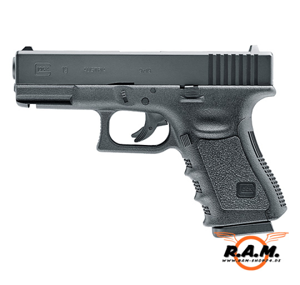 CO2 Luftpistole Glock 19 NBB, 4,5mm (.177) BB, schwarz