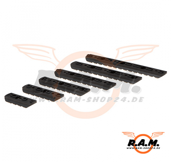 6er Rail Set für Keymod und M-LOK, schwarz