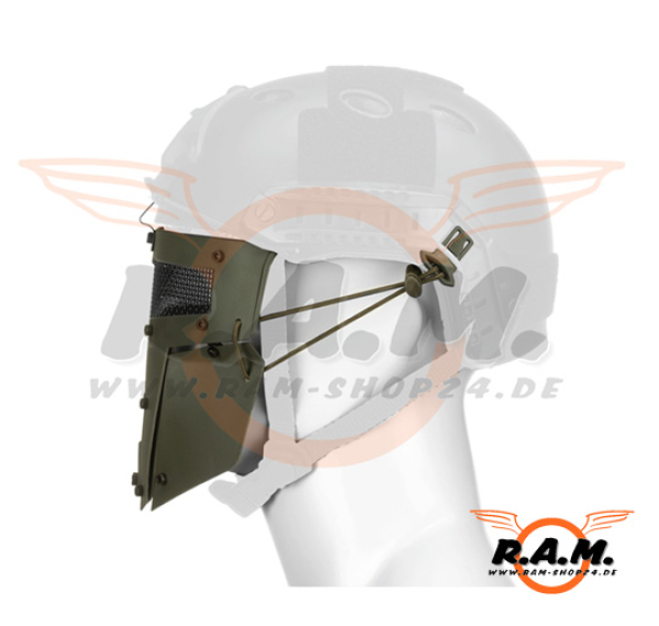 Pirate Arms Warrior Steel Face Mask, OD