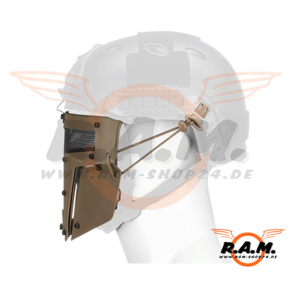 Pirate Arms Warrior Steel Face Mask, desert
