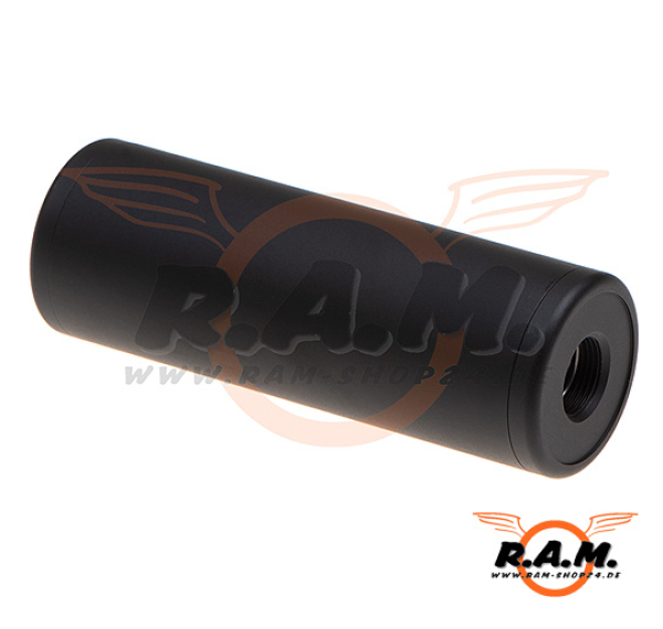 Smooth Schalldämpfer Attrappe 100 x 35mm schwarz, 14mm CW/CCW