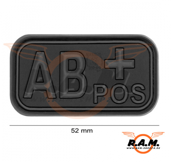 Bloodtype Rubber Patch AB Pos