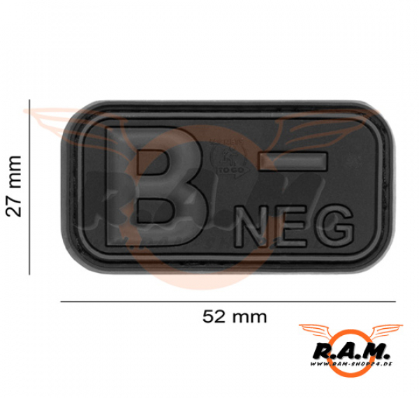 Bloodtype Rubber Patch B Neg