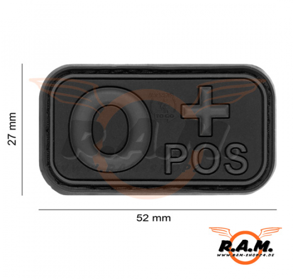Bloodtype Rubber Patch 0 Pos