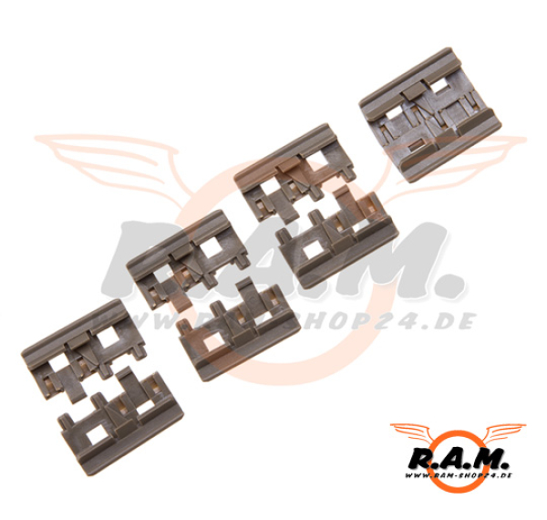 XTM Rail Panel Set, 4 Stück, teilbar, Dark Earth