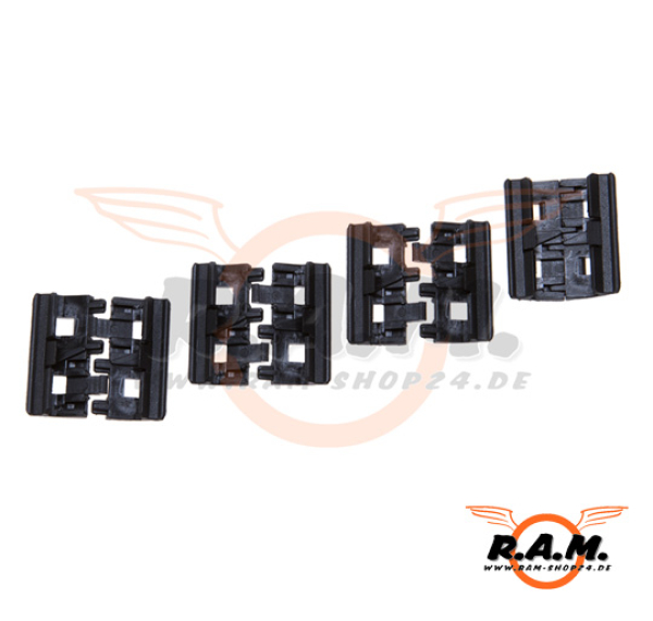 XTM Rail Panel Set, 4 Stück, teilbar, schwarz