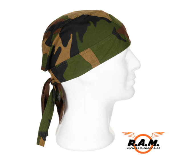 Headwrap, woodland 1, 100% Baumwolle