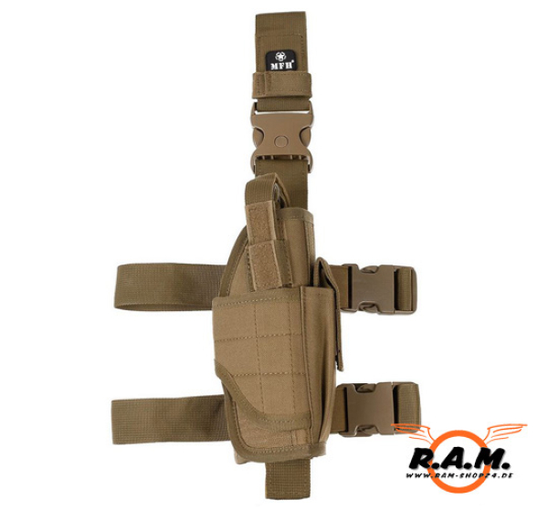 verstellbares Pistolenbeinholster, coyote