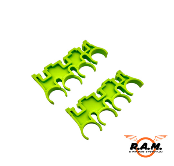 CAM870 Shell Clips Set für bis zu 8 Hülsen für Caddy System in grün