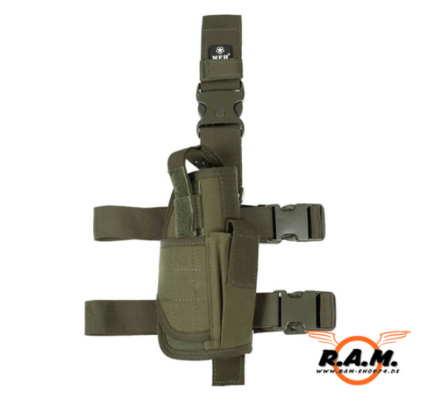 verstellbares Pistolenbeinholster, oliv