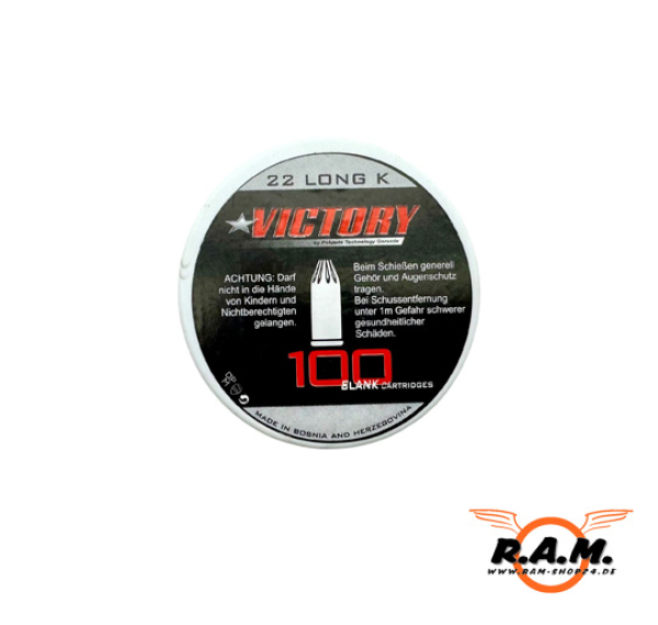 VICTORY Platzpatronen .22 Long Knall, 100 Patronen