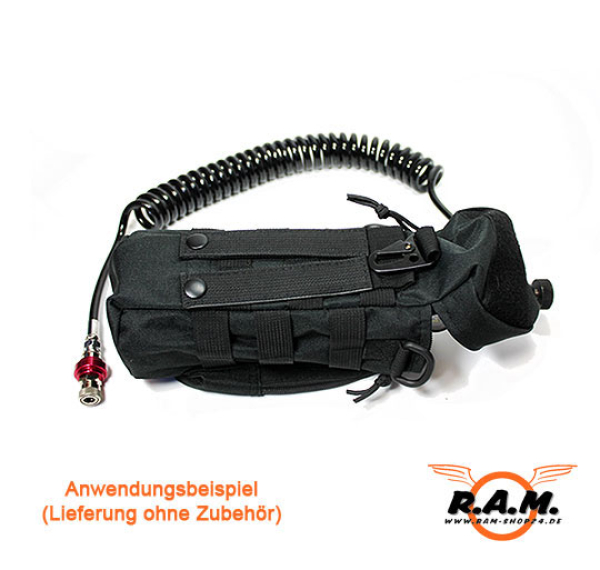 HP / CO2 Flaschen Tasche Molle Deluxe Schwarz