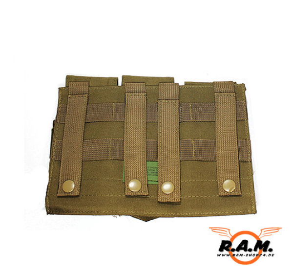 US MOLLE AR15 Magazintasche mit Klettverschluss, dreifach, coyote