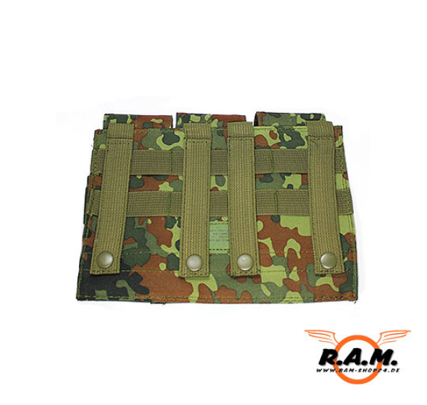 US MOLLE AR15 Magazintasche mit Klettverschluss, dreifach, flecktarn