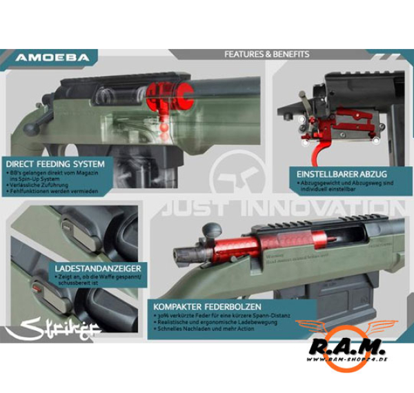 Amoeba Striker S1 Sniper, 6mm, schwarz