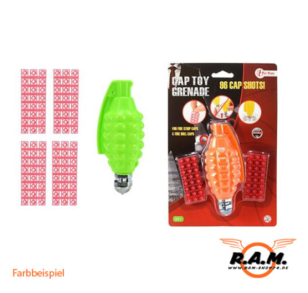 Spielzeuggranate mit 96 Schuss,orange