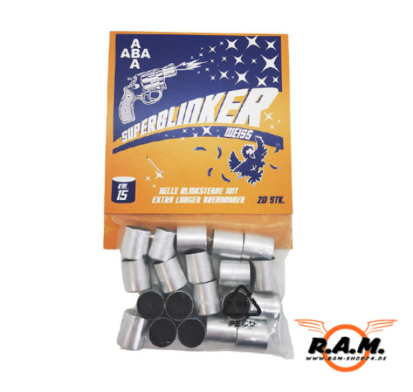 ABA Superblinker weiße Signalsterne 20er Beutel