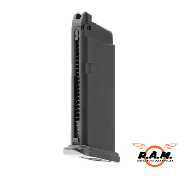 Ersatzmagazin für Glock 19 Gen5, Gas, cal. 6mm BB, 15 Schuss