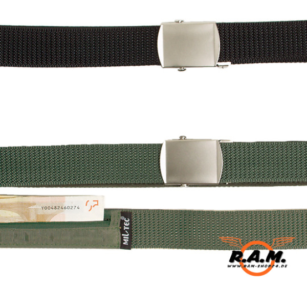 US Geldgürtel /Gürtel 30mm in schwarz