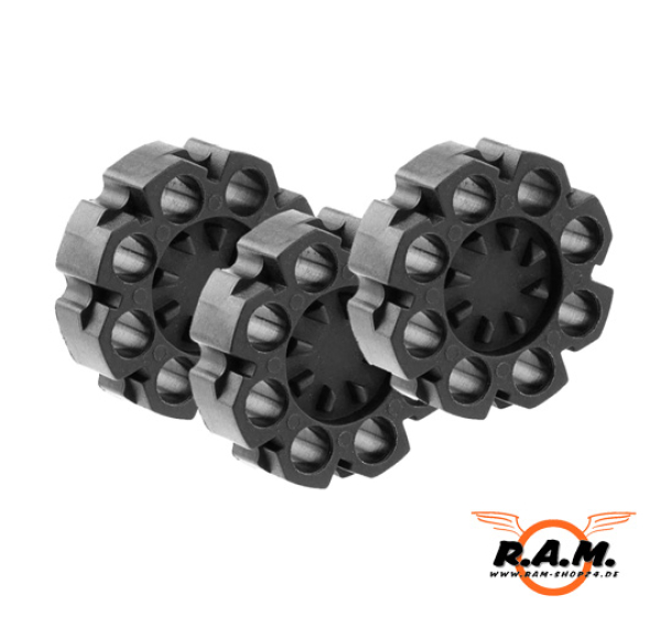 3er Trommelmagazine für airmaX® CP400, 8 Schuss 4,5mm - Druckluft Co2