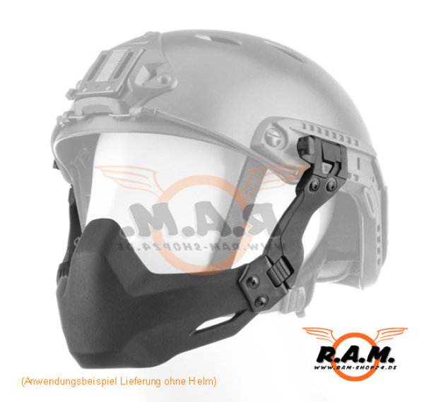 FMA Halbmaske II für Fast Helme, schwarz
