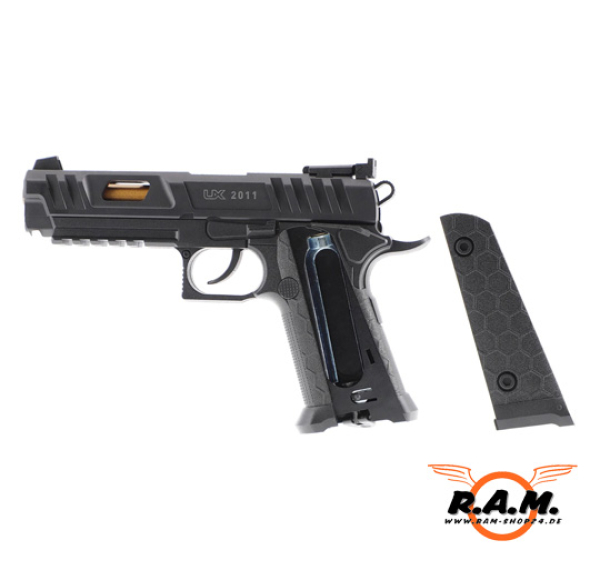 Luftdruckpistole UX 2011, cal. 4,5mm (177) BB, CO2, schwarz