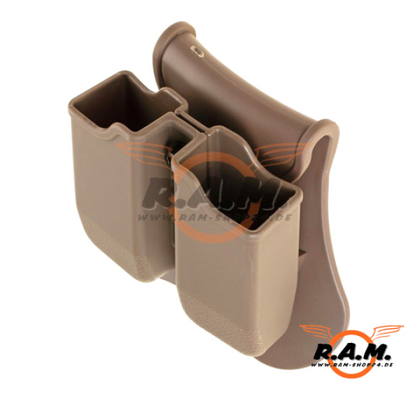 Doppelte Magazintasche für WE /KJW /TM 17 / 19, FDE