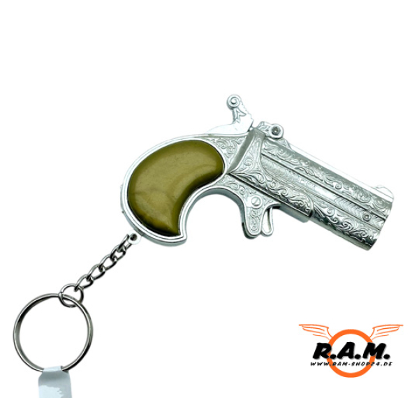 Metall-Schlüsselanhänger "Derringer", 8cm