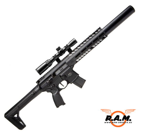 Sig Sauer MCX schwarz 4,5mm inkl. SIG ZF 1-4x24 - Druckluft Co2 Non BlowBack