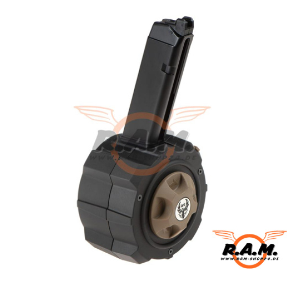 HFC Trommelmagazin für Glock 17 Modelle GBB, 200 Schuss