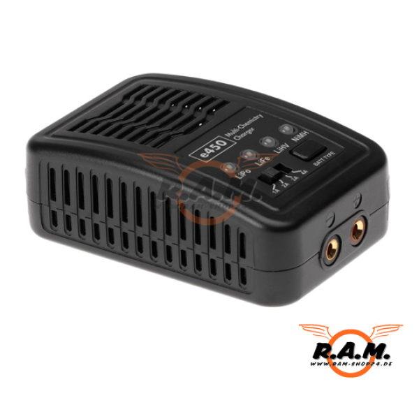 E450 Multi-Chemistry Charger 1–4A (2–4S) – LiPo/LiFe/LiHV/NiMH