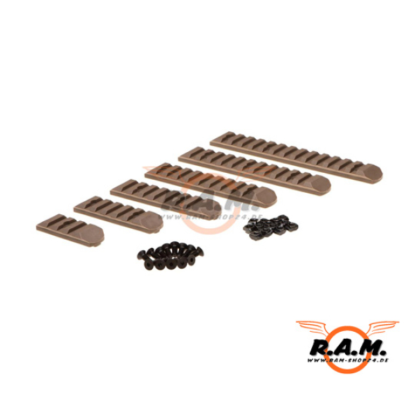 MP 6er Rail Set für Keymod und M-LOK, Dark Earth