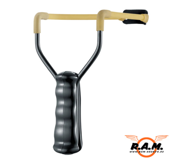 Steinschleuder NXG PSS-101 , schwarz mit gelbem Gummi