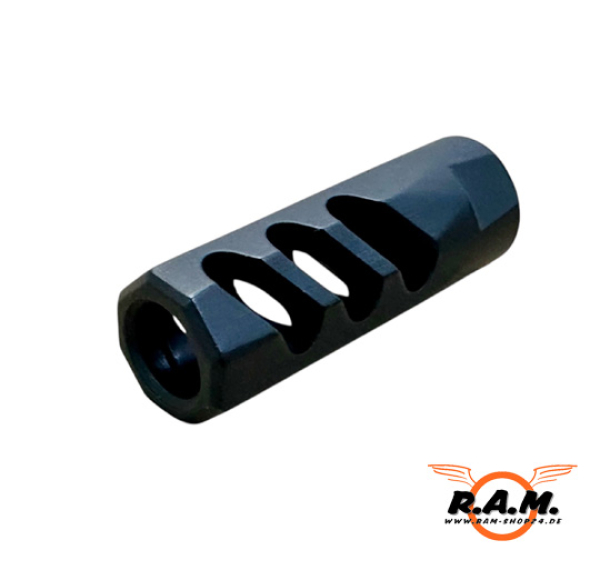 EMG x F1 Flat Faced Muzzle Brake – 14mm Negativ (CCW), schwarz