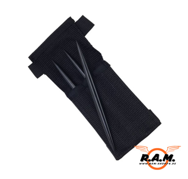 Ninja Bo Shuriken / Wurfdarts-Set (3tlg.) schwarz