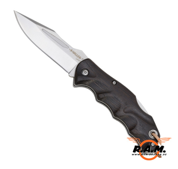 Zweihandmesser Haller Select Erprir Ebony mit Lederetui