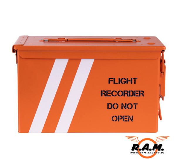 US Munitionskiste Kal. .50 Flight Recorder – Robuste Stahl-Aufbewahrungsbox