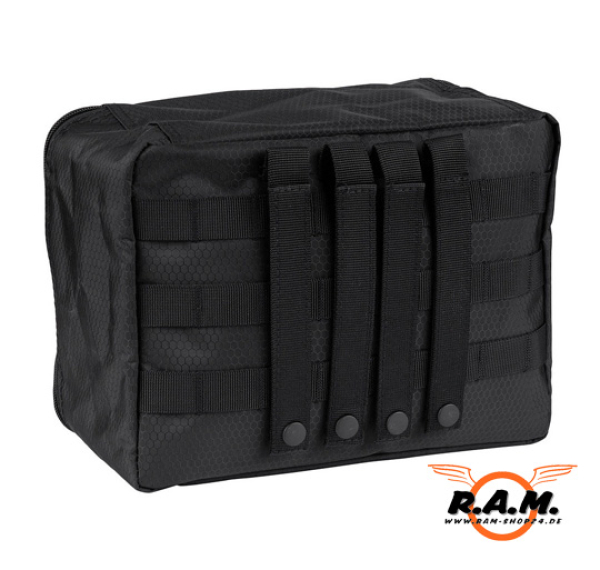 Sechseck Organizer Transparent – Groß – MOLLE Organizer für Ausrüstung & Zubehör, schwarz
