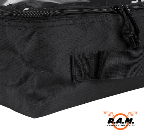 Sechseck Organizer Transparent – Groß – MOLLE Organizer für Ausrüstung & Zubehör, schwarz