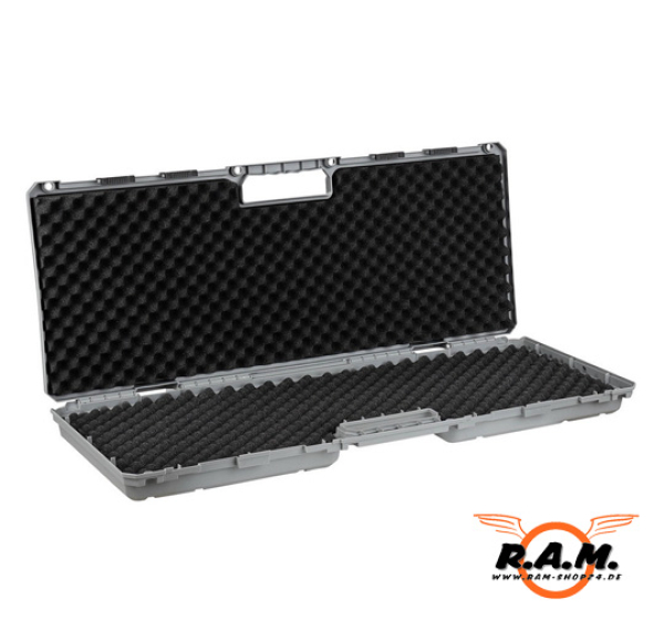 robuster, stoßfester Waffenkoffer, 88cm, grau