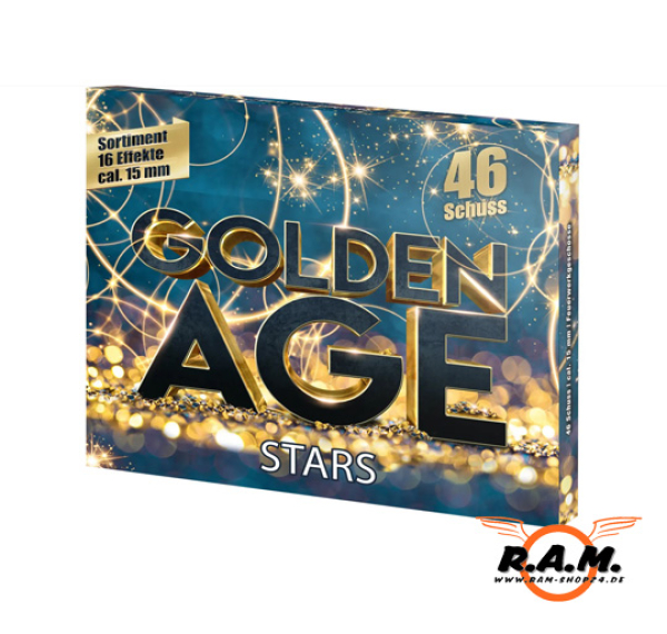 Umarex Golden Age Stars – 15 mm Pyrotechnik-Sortiment, 46 Schuss